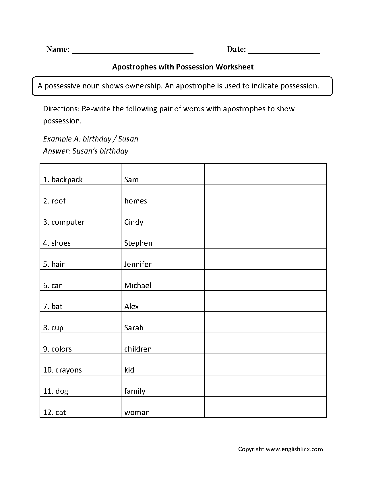 Englishlinx Apostrophes Worksheets Englishlinx Apostrophes Worksheets