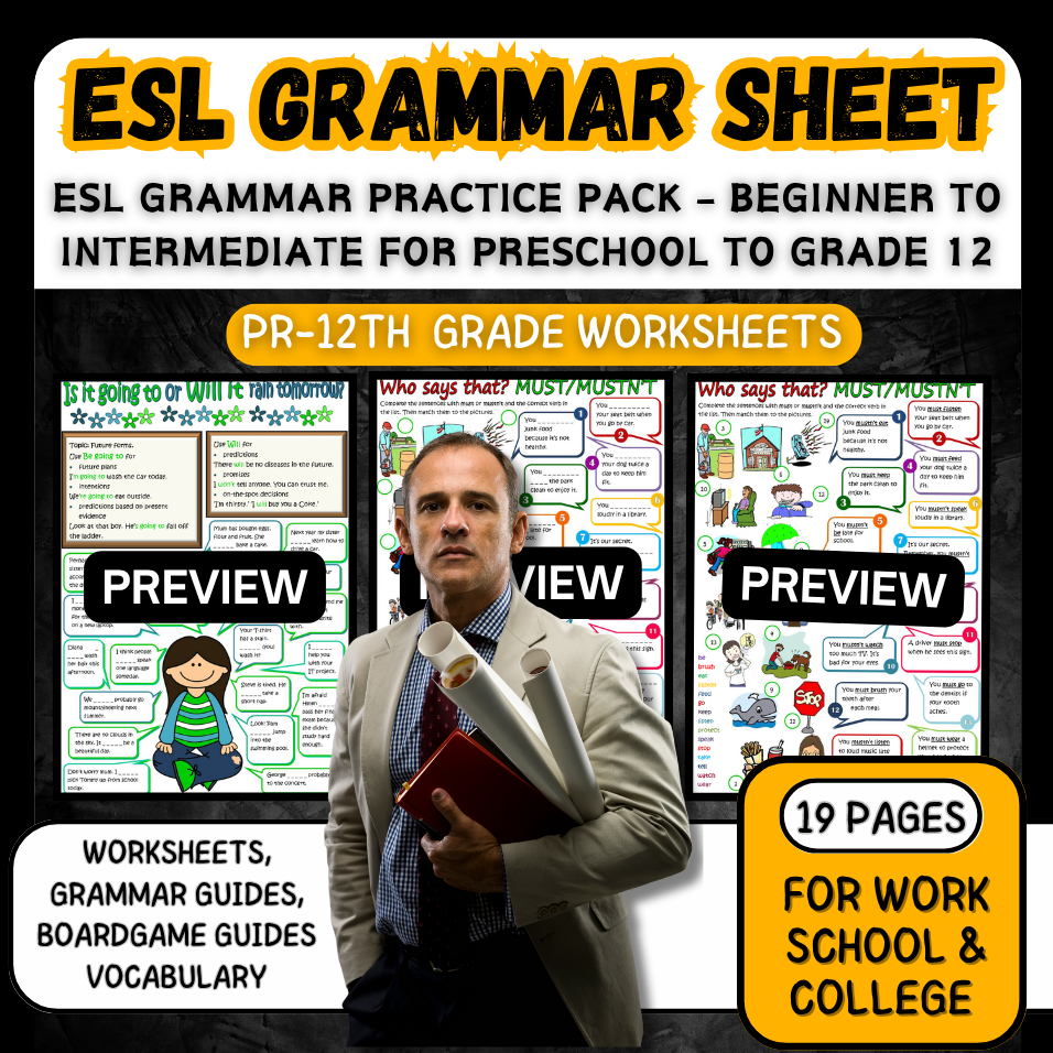 College Grammar Practice Worksheets