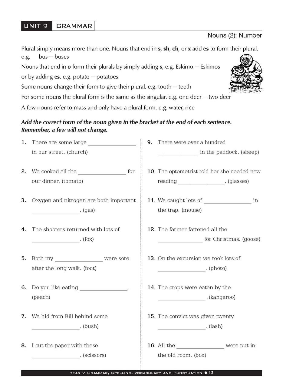 Excel Basic Skills Grammar Spelling Vocabulary And Punctuation Year 7 Pascal Press