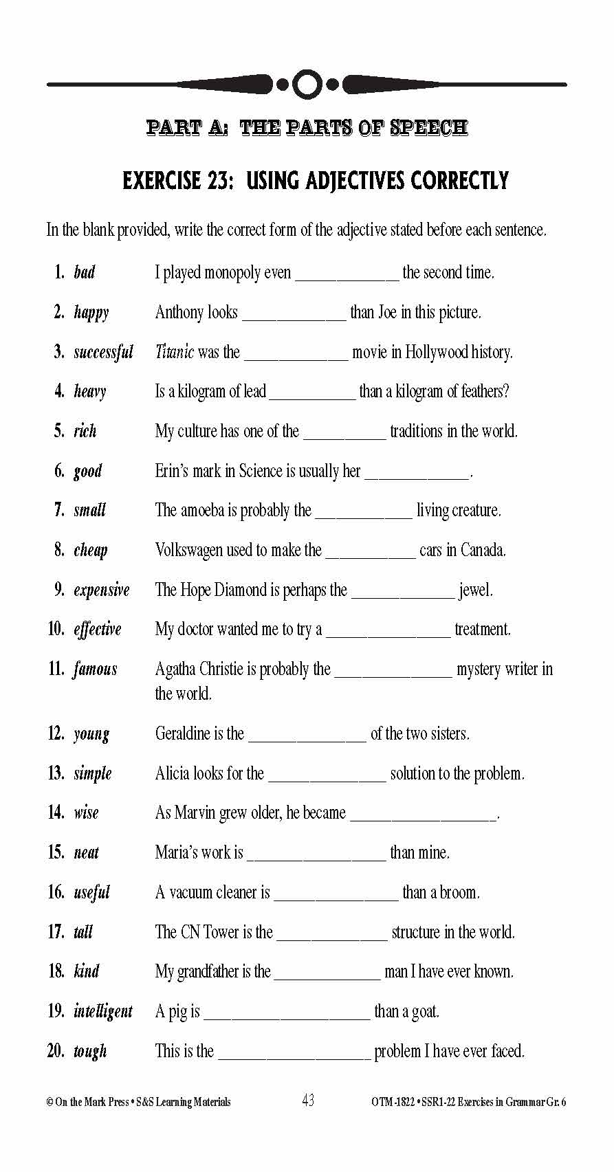 Exercises In Grammar Grade 6 Exercises In Grammar Grade 6