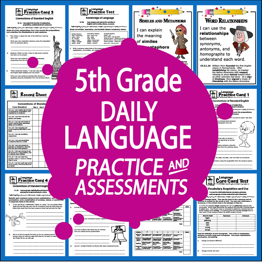 Fifth Grade Daily Language Practice Assessments Daily Grammar Review ELA Morning Work Practice Digital Download Splash Publications Fifth Grade Daily Language Practice Assessments Daily Grammar Review ELA Morning Work Practice Digital Download Splash Publications