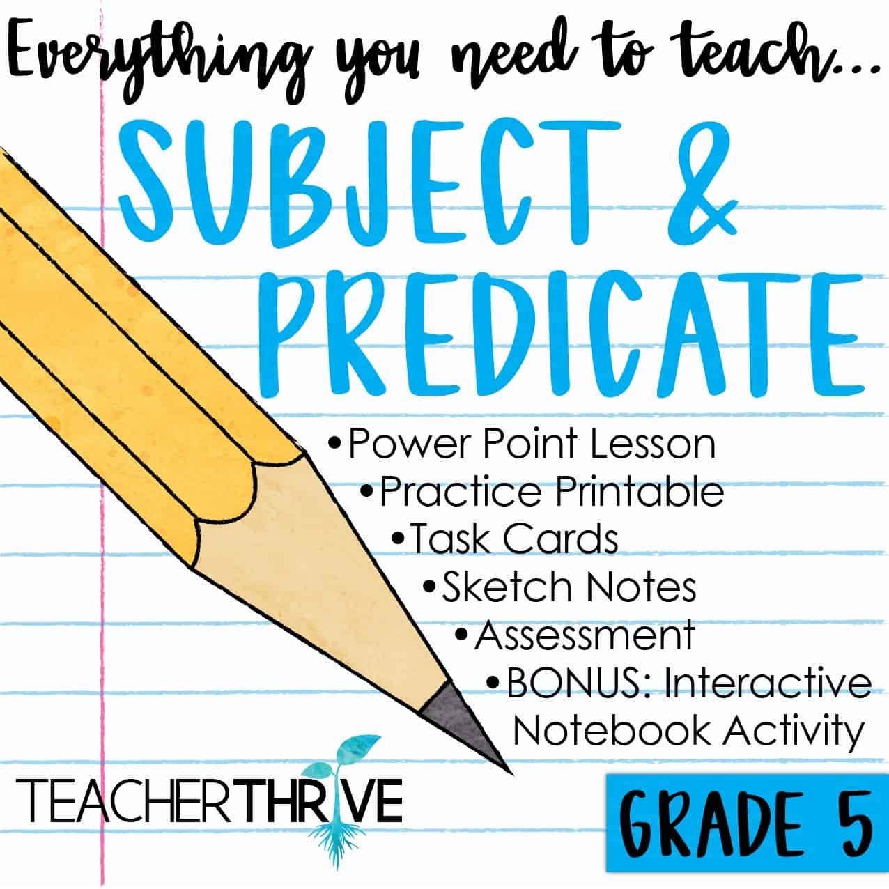 Fifth Grade Grammar Subject And Predicate Teacher Thrive Fifth Grade Grammar Subject And Predicate Teacher Thrive