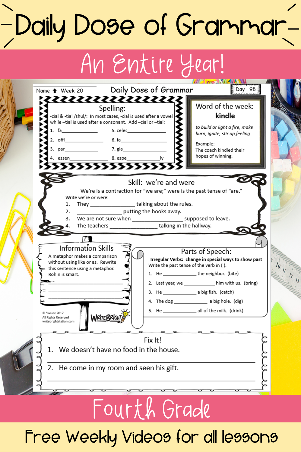 Grammar Worksheets Grade 4