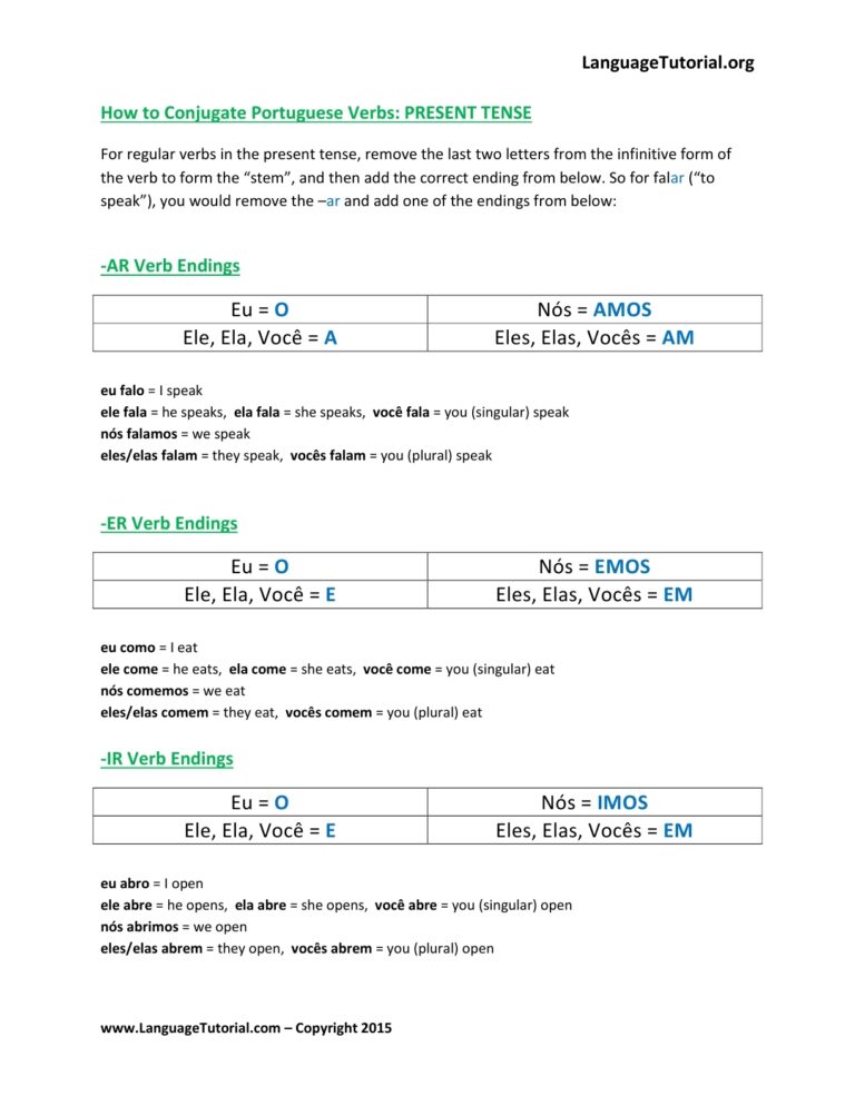 Free Portuguese Worksheets Online U0026 Printable