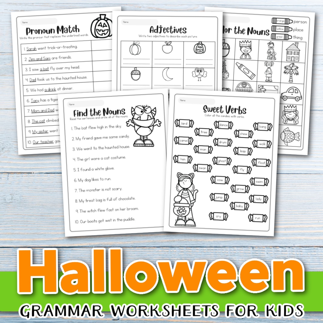 2nd Grade Grammar Worksheets Halloween