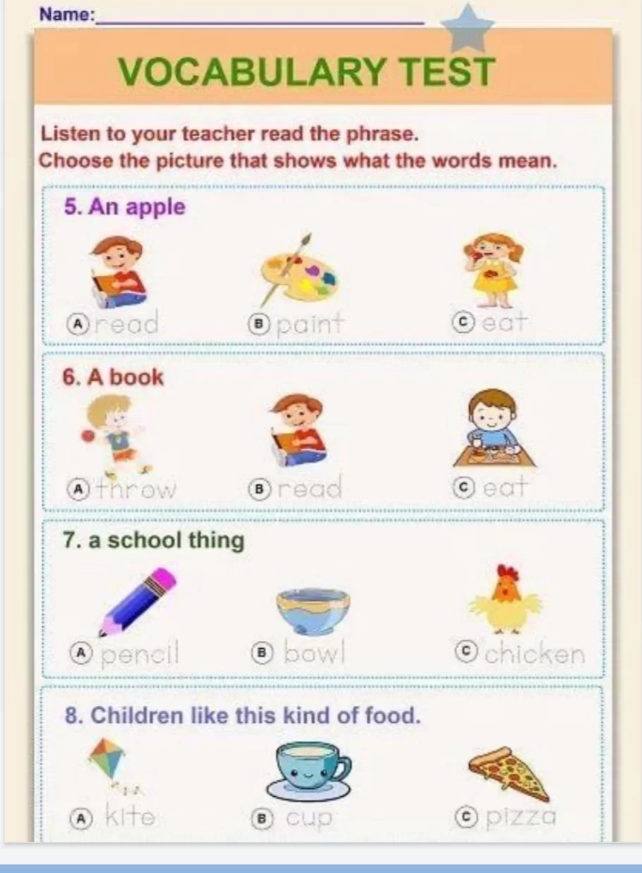Kindergarten Worksheets Grammar