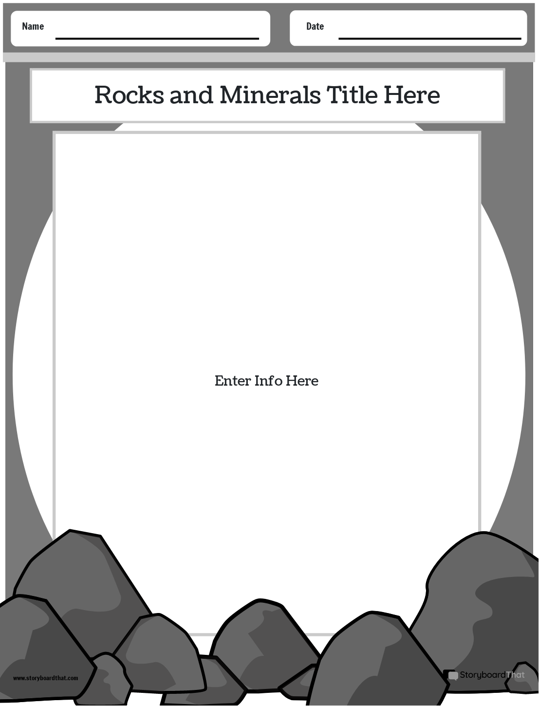 Free Rocks Minerals Worksheets Storyboard That