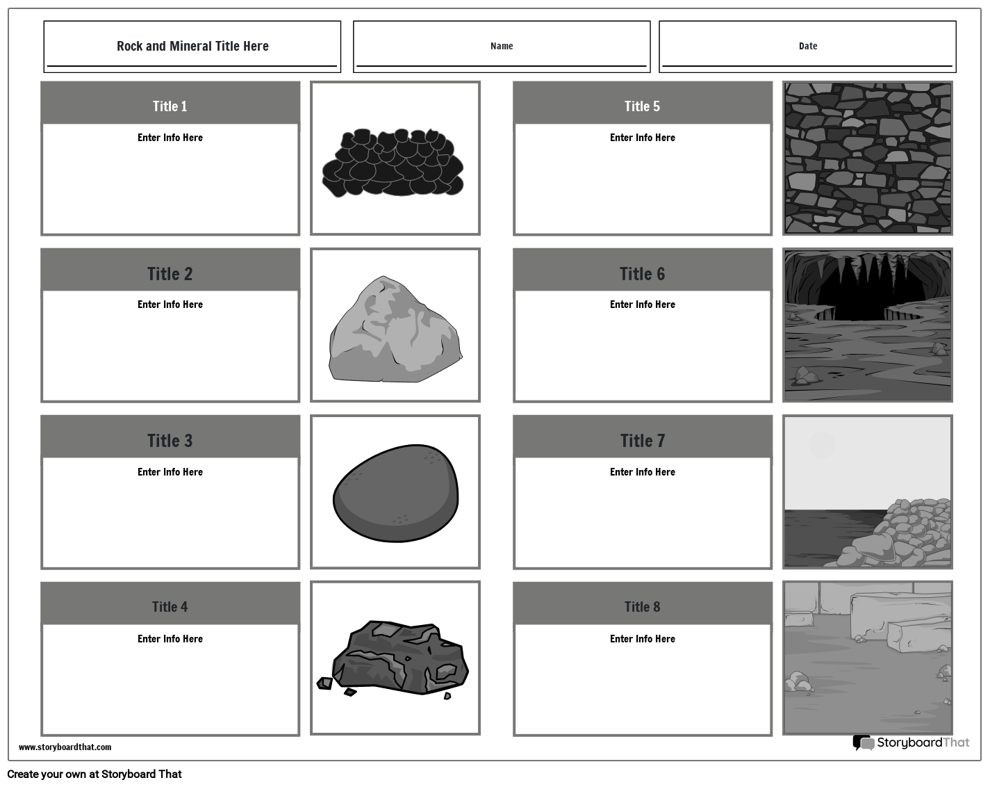 Free Rocks U0026 Minerals Worksheets Storyboard That