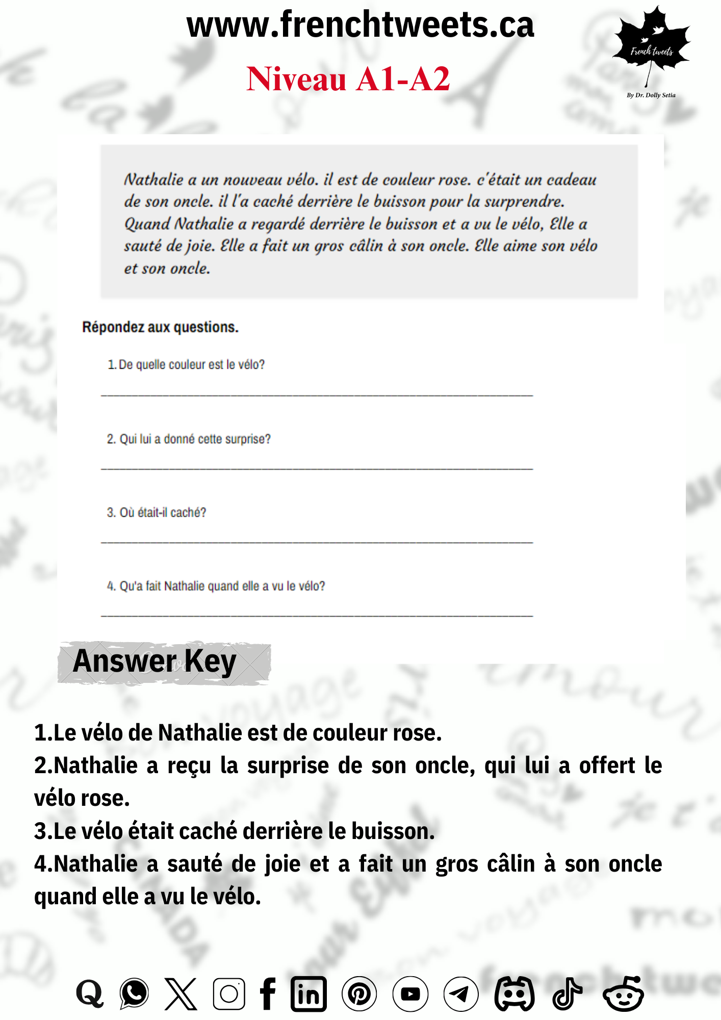 French Exercises For Beginners PDF French Tweets