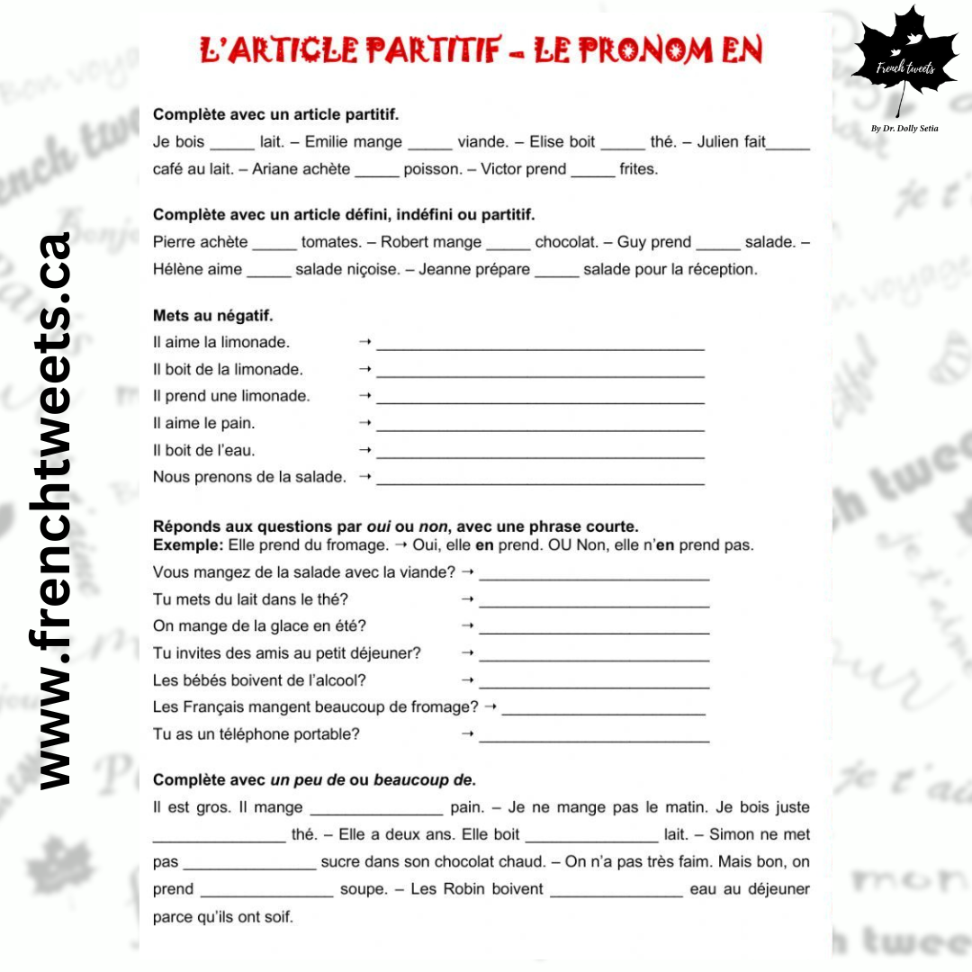 French Exercises For Beginners PDF French Tweets