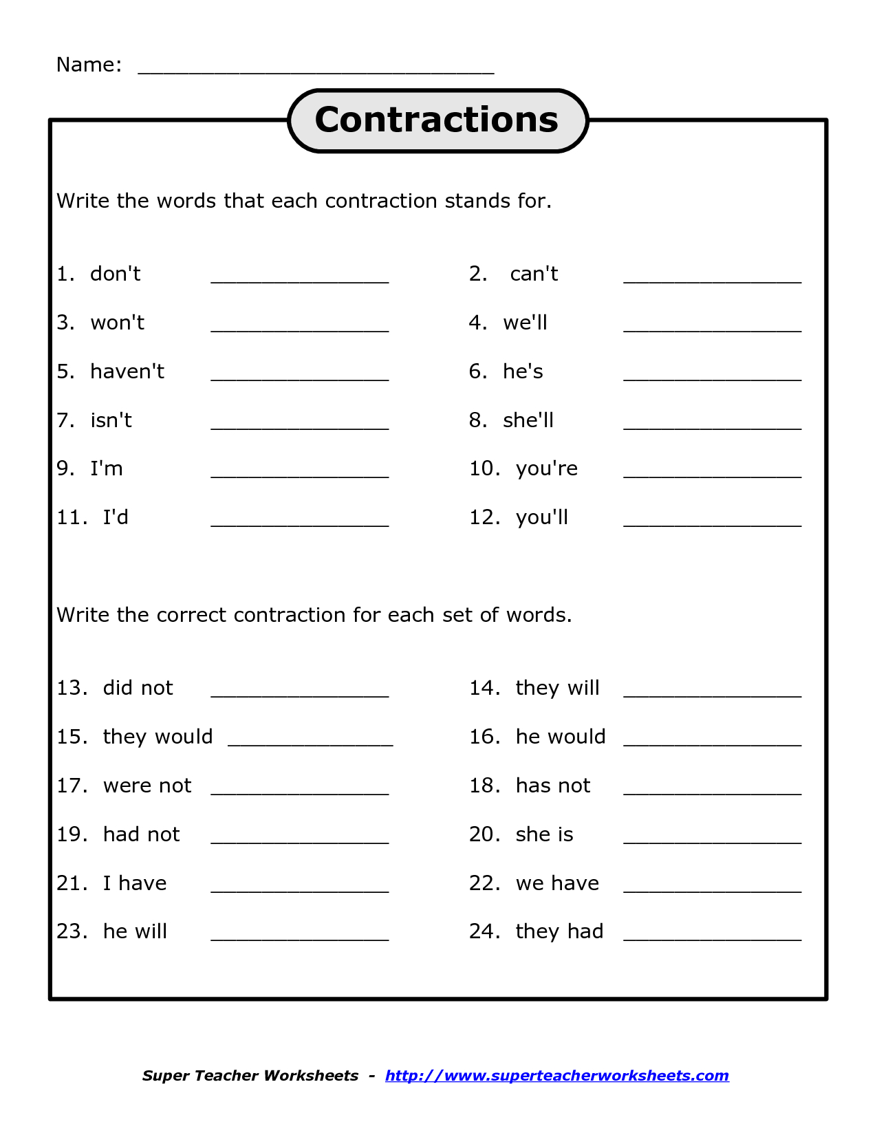 Fun Educational Activities Printable Worksheets