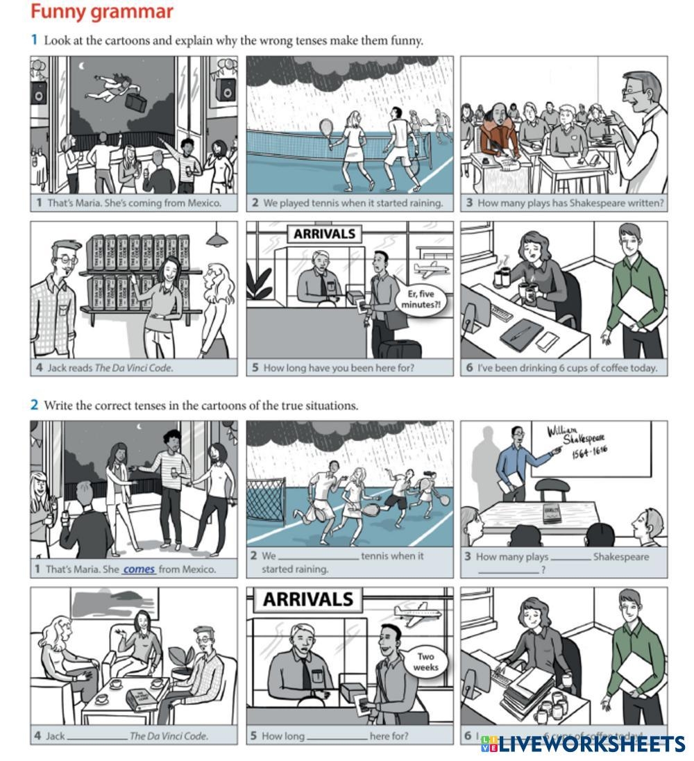 Funny Grammar T Free Interactive Worksheets 7823767