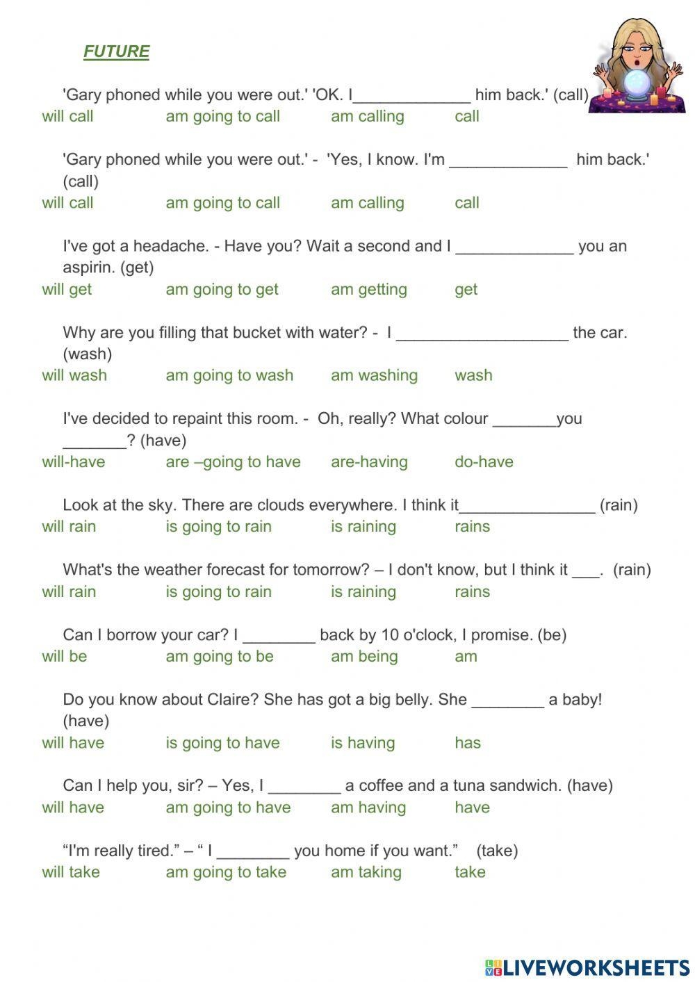 Conjuguemos Grammar Worksheet Future Tense Conjuguemos Grammar Worksheet Future Tense