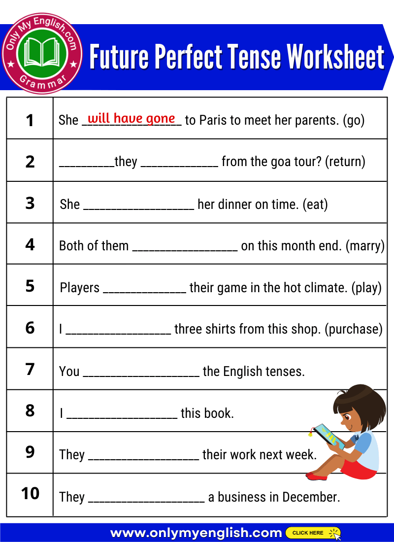 Future Perfect Tense Exercises With Answers Onlymyenglish Future Perfect Tense Exercises With Answers Onlymyenglish