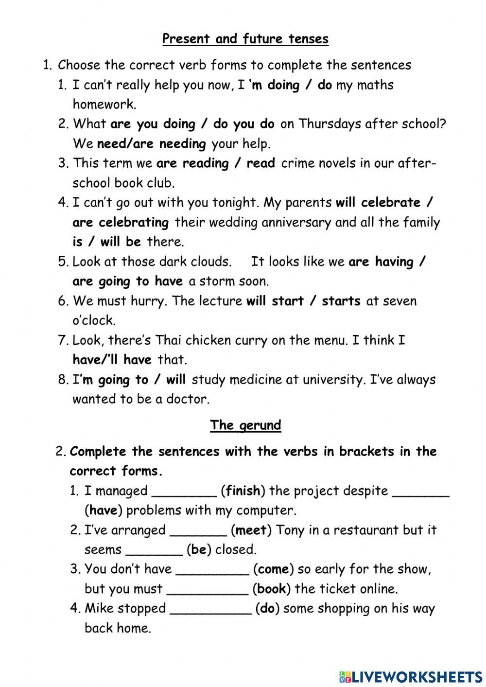 Conjuguemos Grammar Worksheet Future Tense Answers Conjuguemos Grammar Worksheet Future Tense Answers