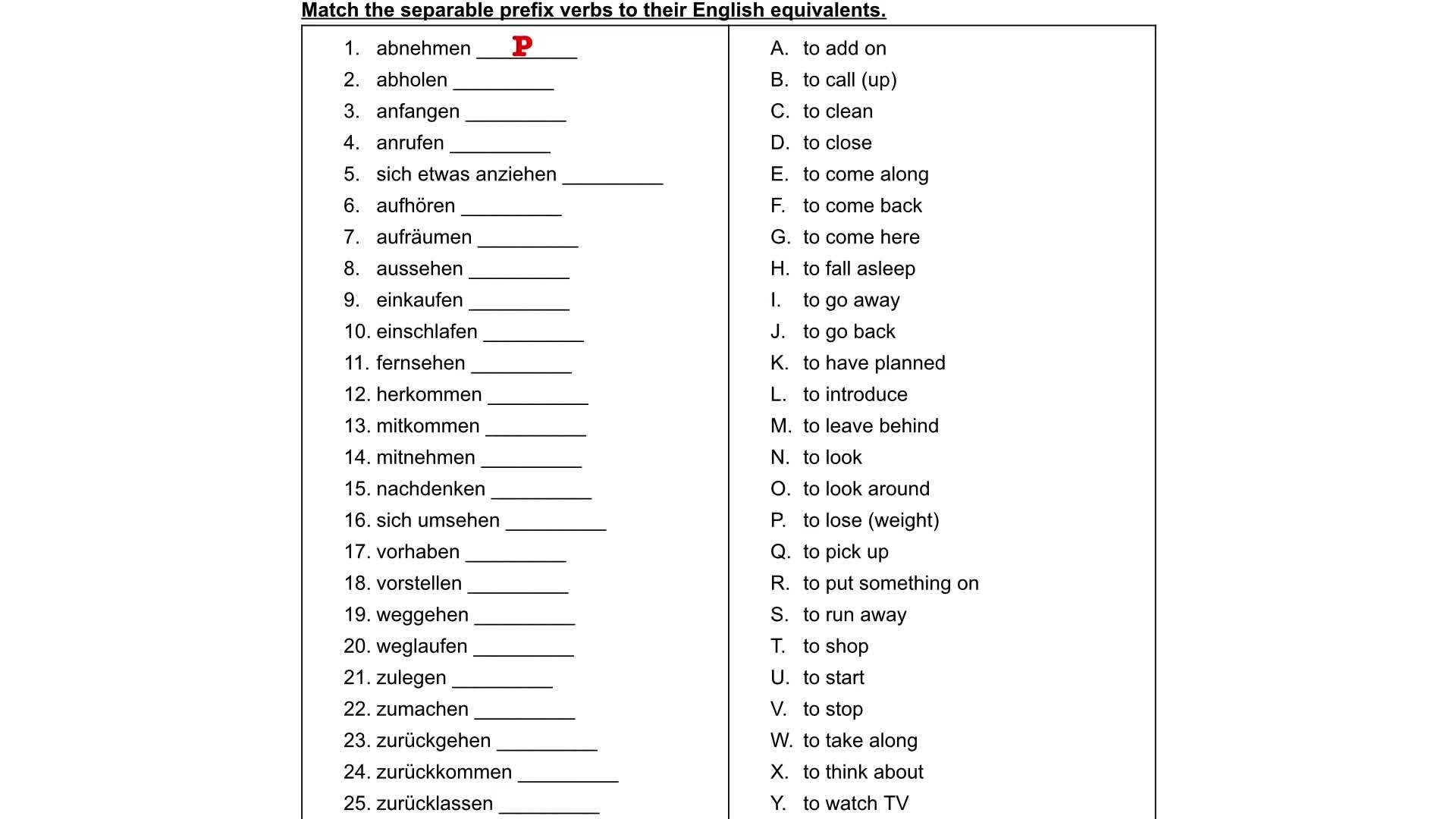 GERMAN SEPARABLE VERBS Learn German Grammar Worksheet Explained 10th 12th Grade Video Quizizz GERMAN SEPARABLE VERBS Learn German Grammar Worksheet Explained 10th 12th Grade Video Quizizz