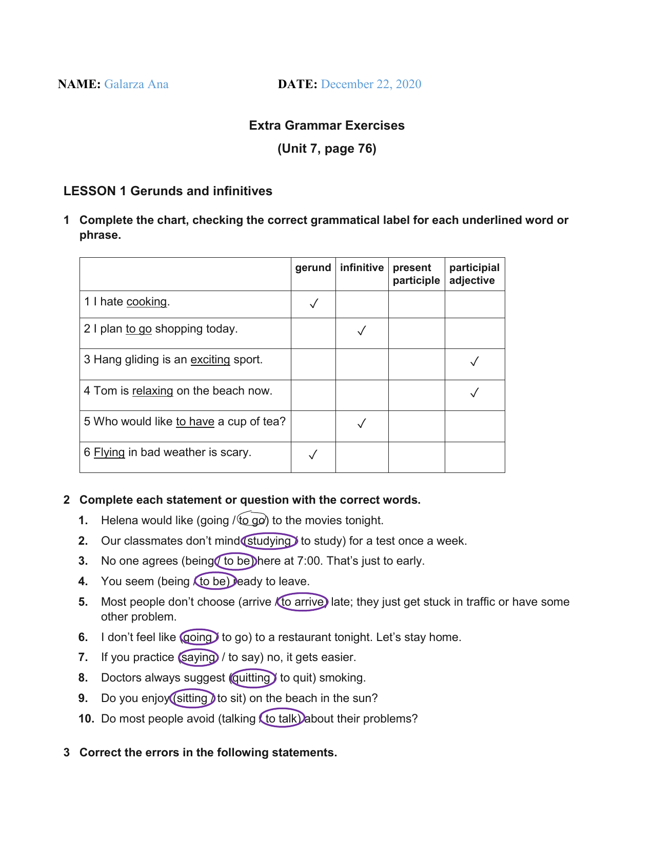 Infinitives Grammar Worksheets Infinitives Grammar Worksheets