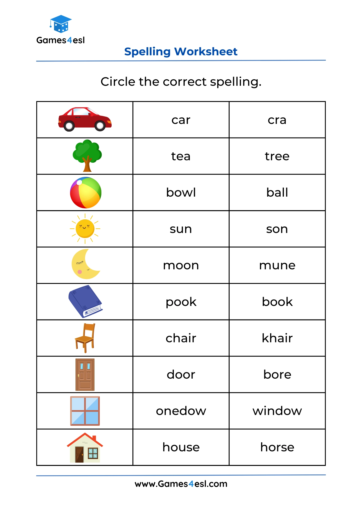 Correct Spelling And Grammar Worksheets Correct Spelling And Grammar Worksheets
