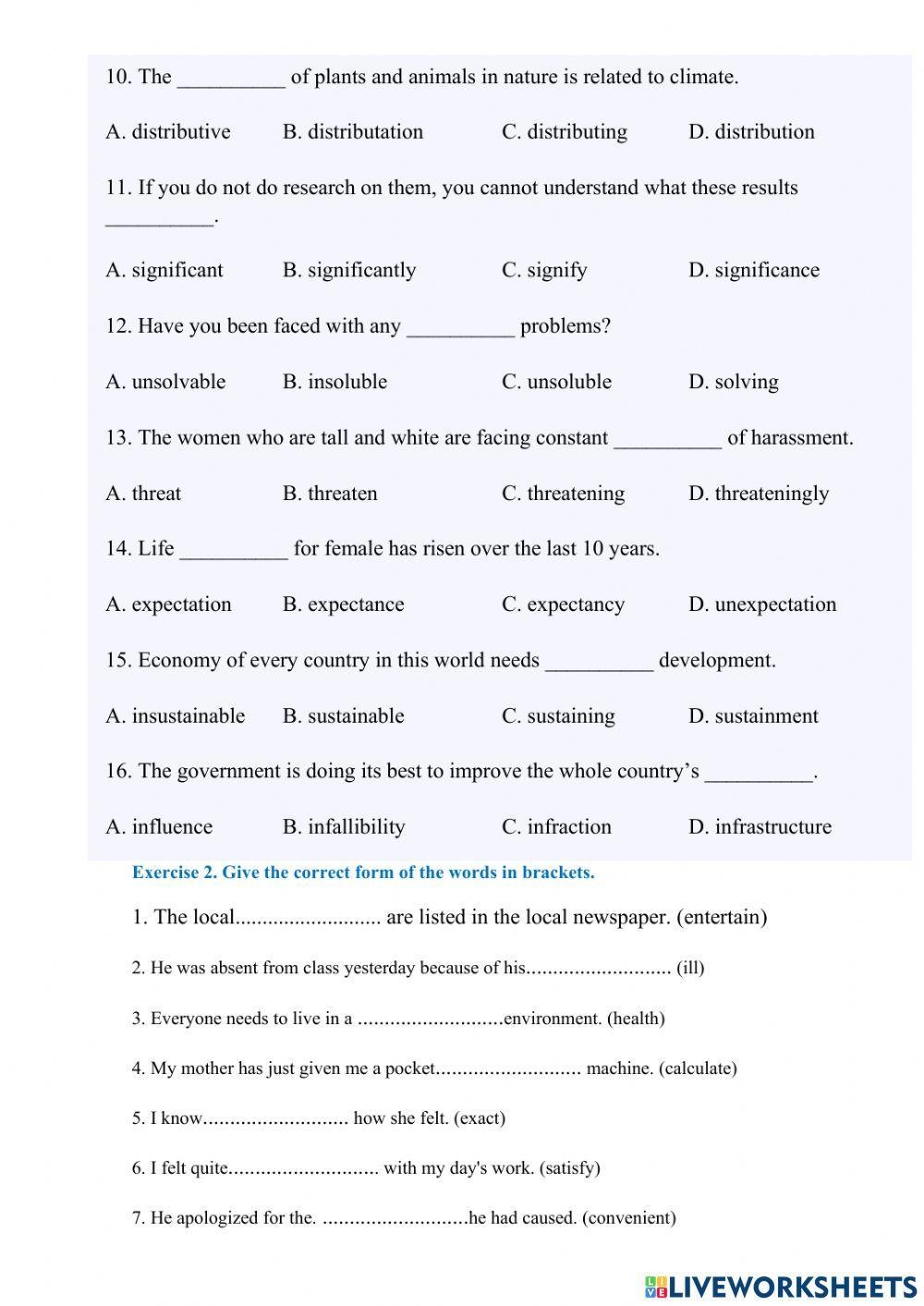 Grade 10 Exerci Free Interactive Worksheets 1762941