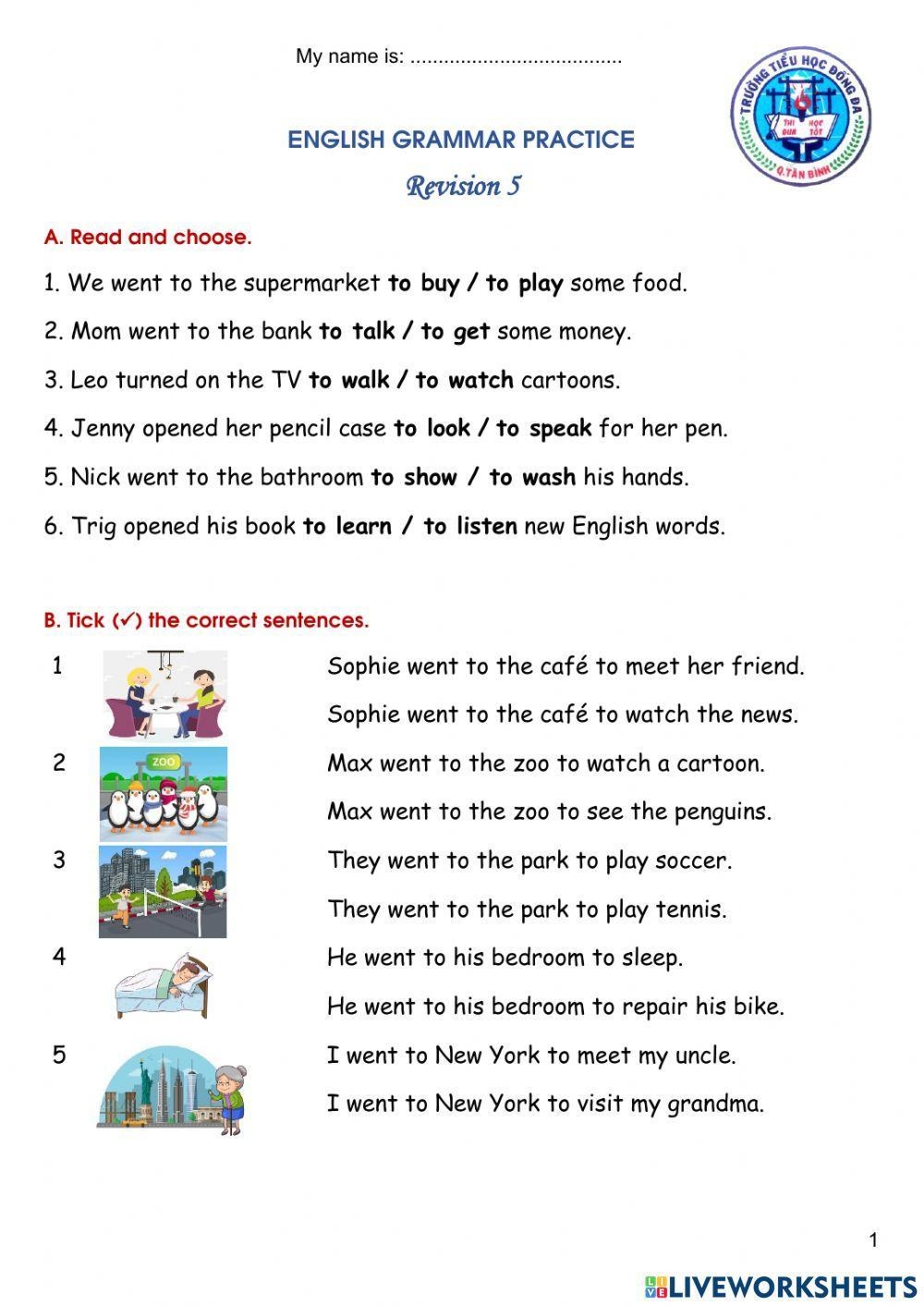 Grade 5 English Free Interactive Worksheets 1007494