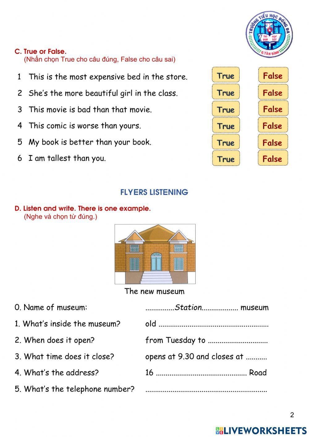 5th Grade English Grammar Worksheets