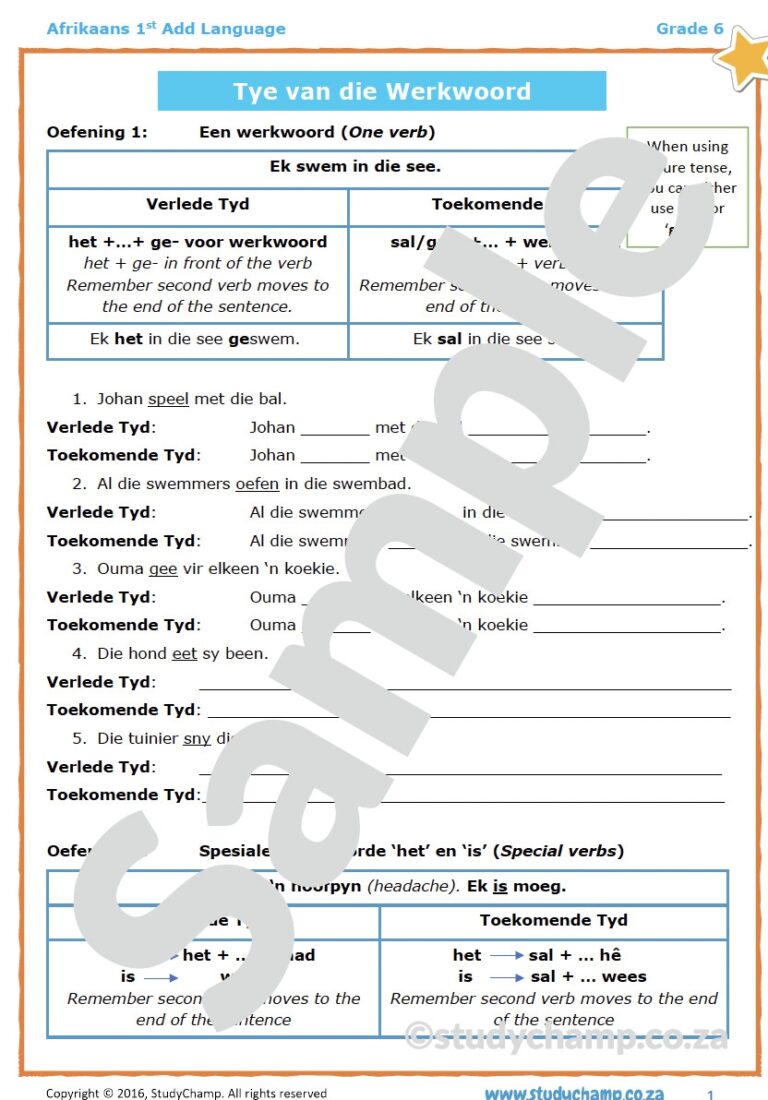 Grade 6 Afrikaans First Additional Language Bundle