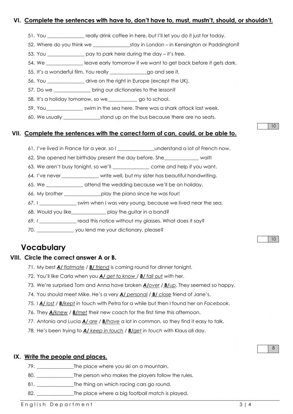 Grade 6 English Free Interactive Worksheets 195466