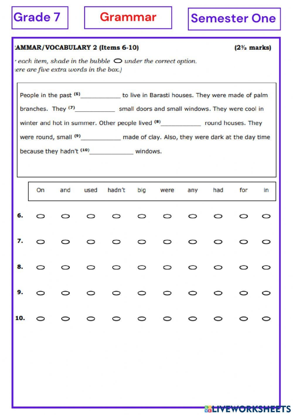 7th Grade Grammar Review Worksheets 7th Grade Grammar Review Worksheets