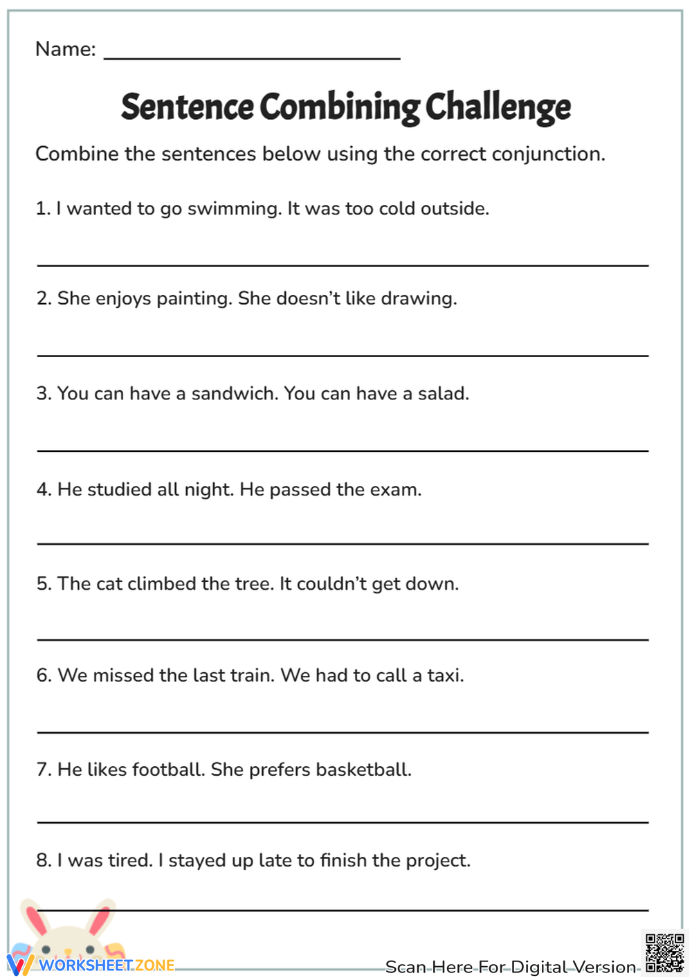 Grade 8 Grammar And Mechanics Worksheets