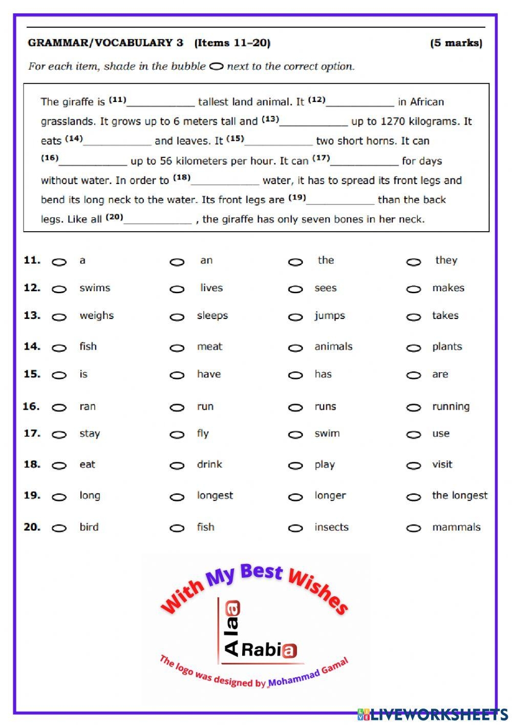 Grade 8 Grammar Free Interactive Worksheets 2256268