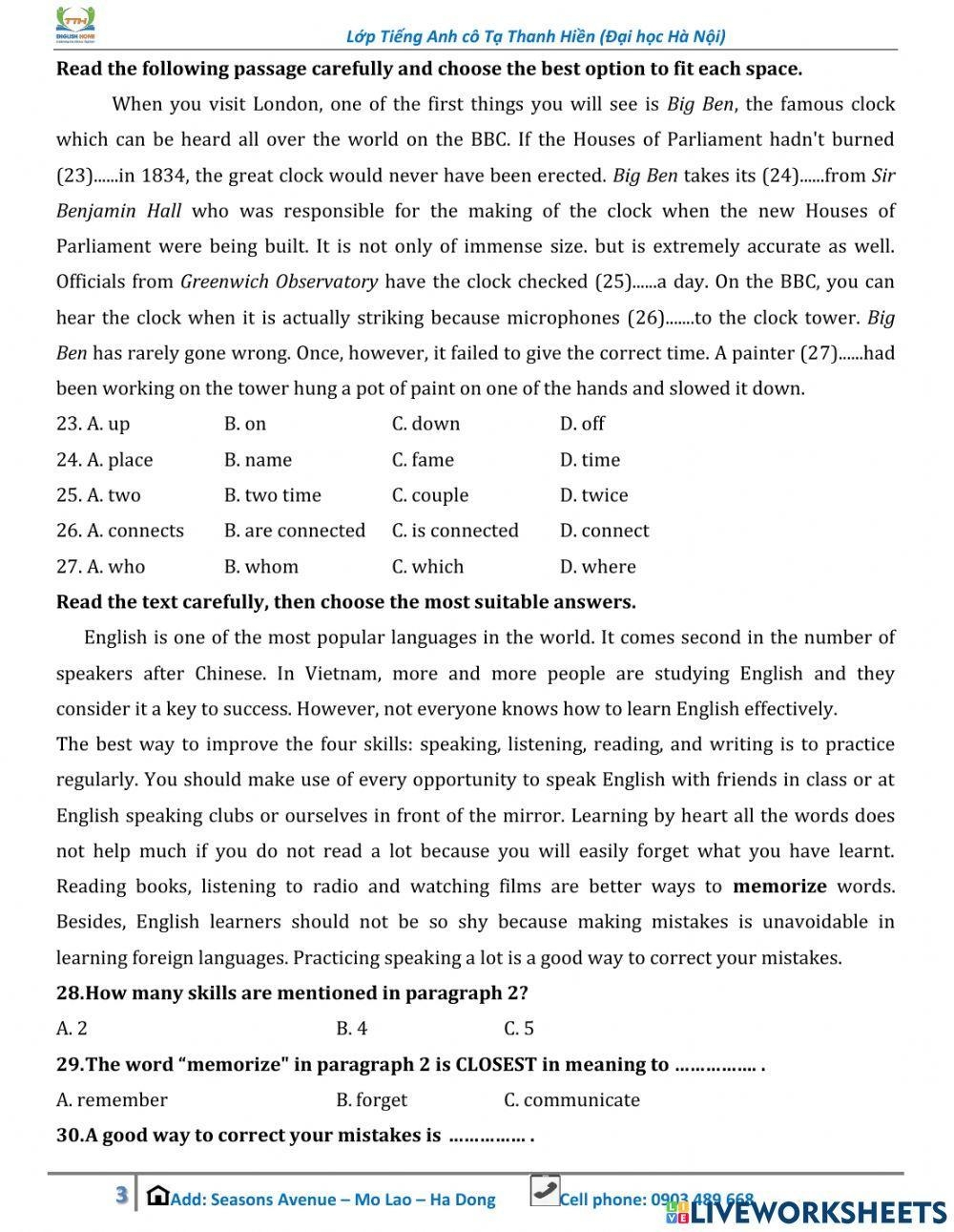 Grade 9 Gramm Free Interactive Worksheets 1332742