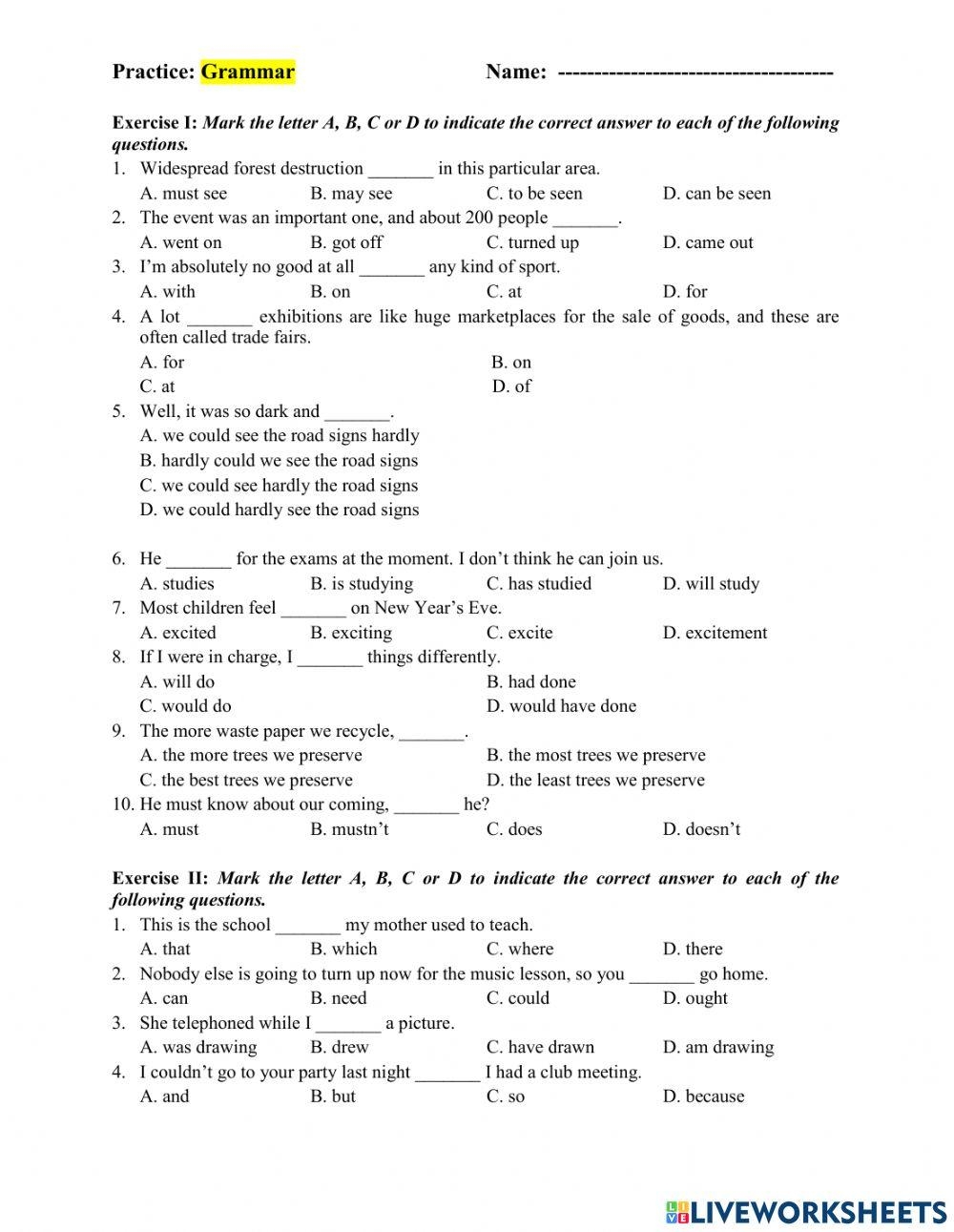 Grade 9 Gramm Free Interactive Worksheets 1977111 Grade 9 Gramm Free Interactive Worksheets 1977111
