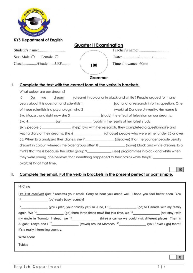 Grade5 English Free Interactive Worksheets 192719