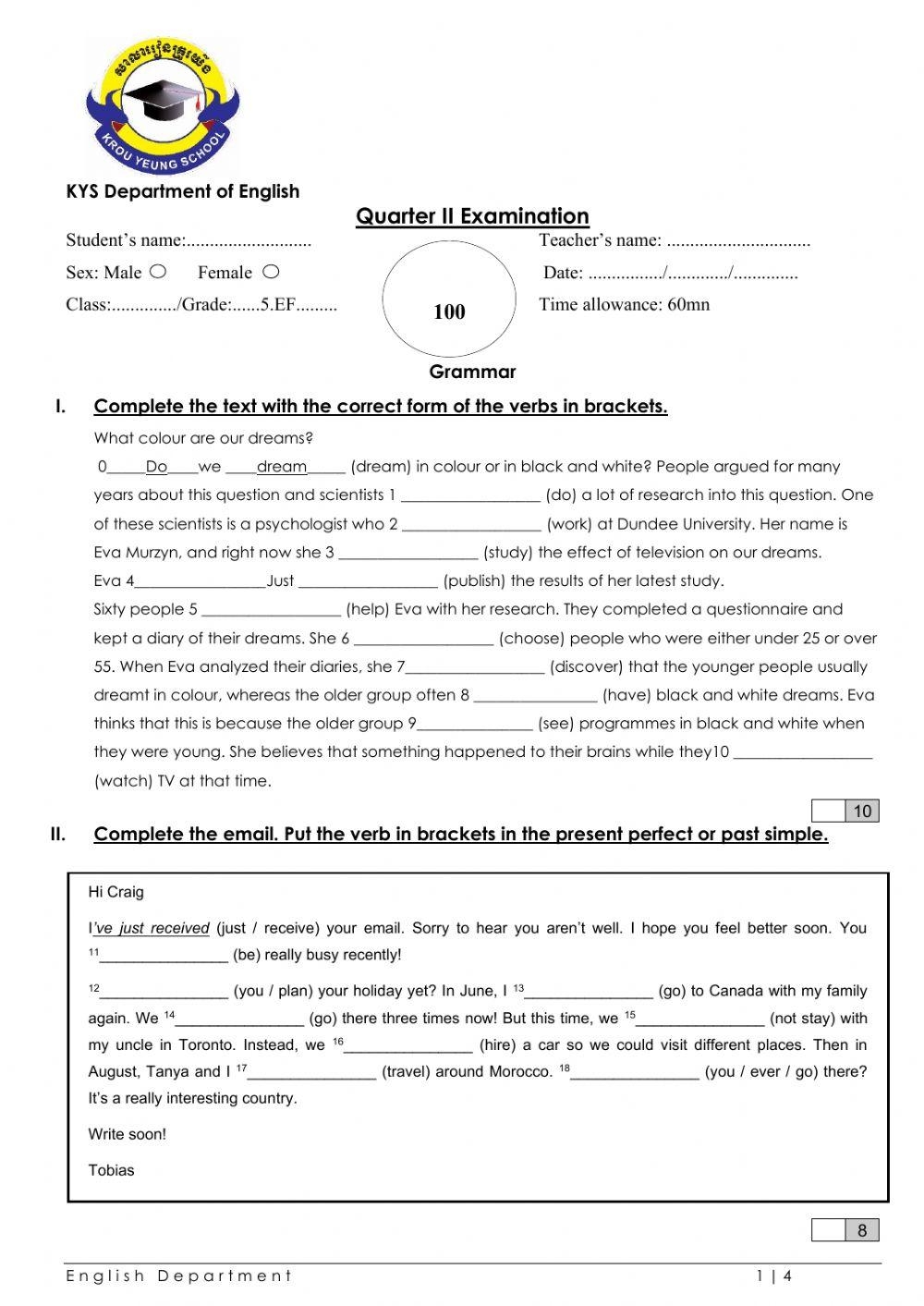 Grade5 English Free Interactive Worksheets 192719 Grade5 English Free Interactive Worksheets 192719