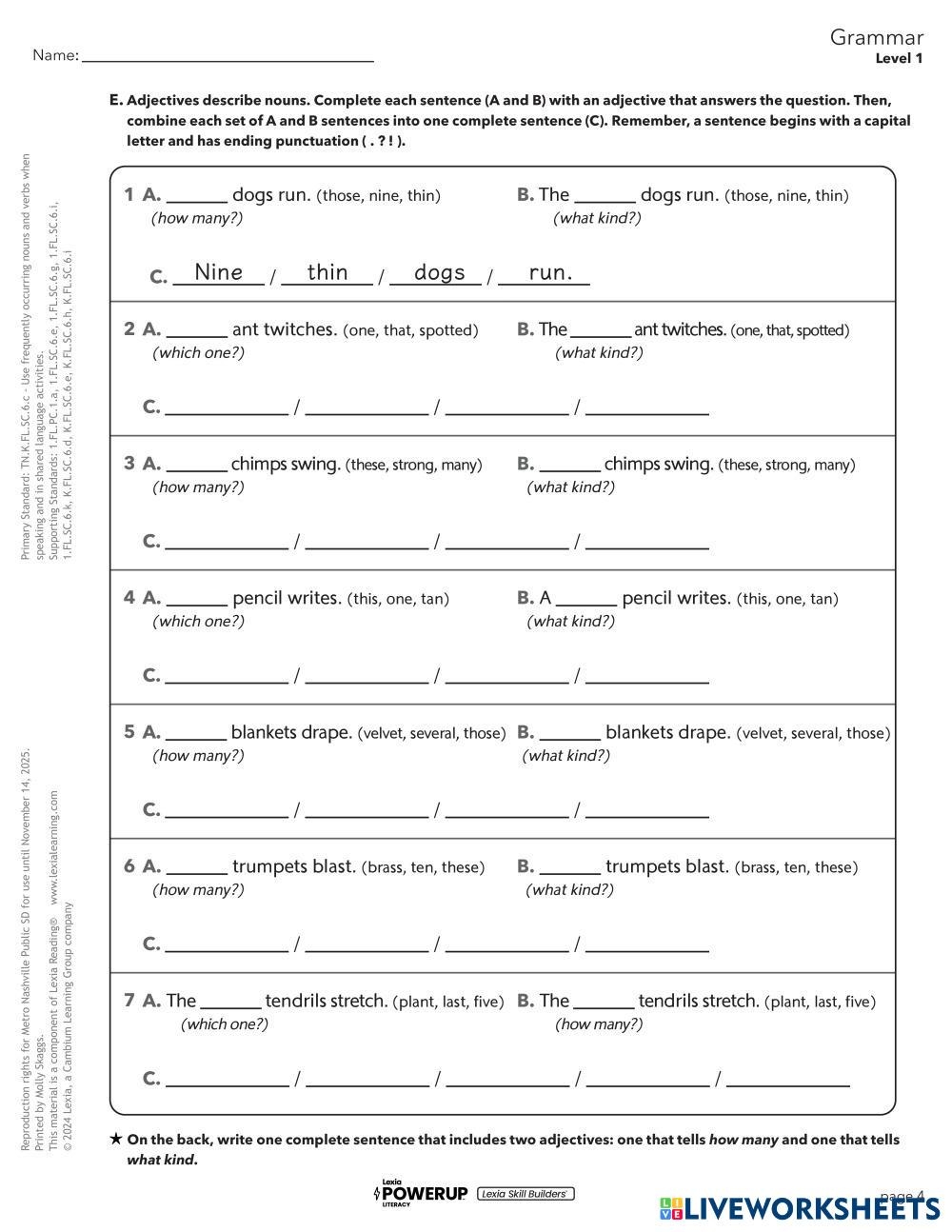 Giggly Guide To Grammar Worksheets