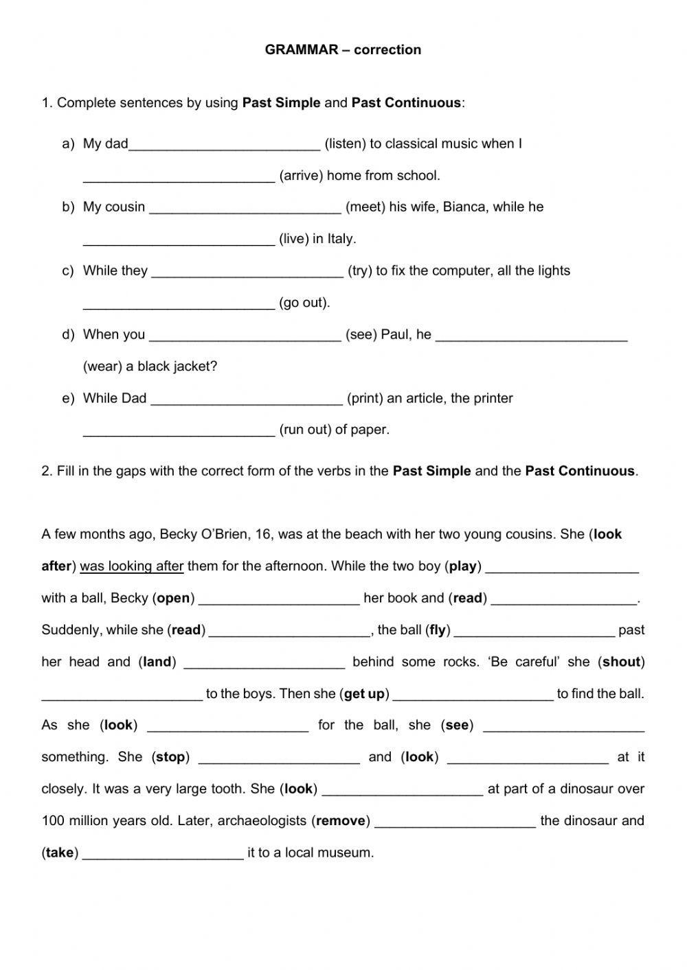 Grammar 7th Gra Free Interactive Worksheets 264952