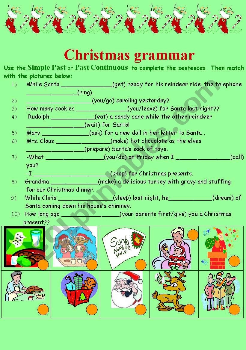 Grammar And Christmas ESL Worksheet By Sofiateach Grammar And Christmas ESL Worksheet By Sofiateach