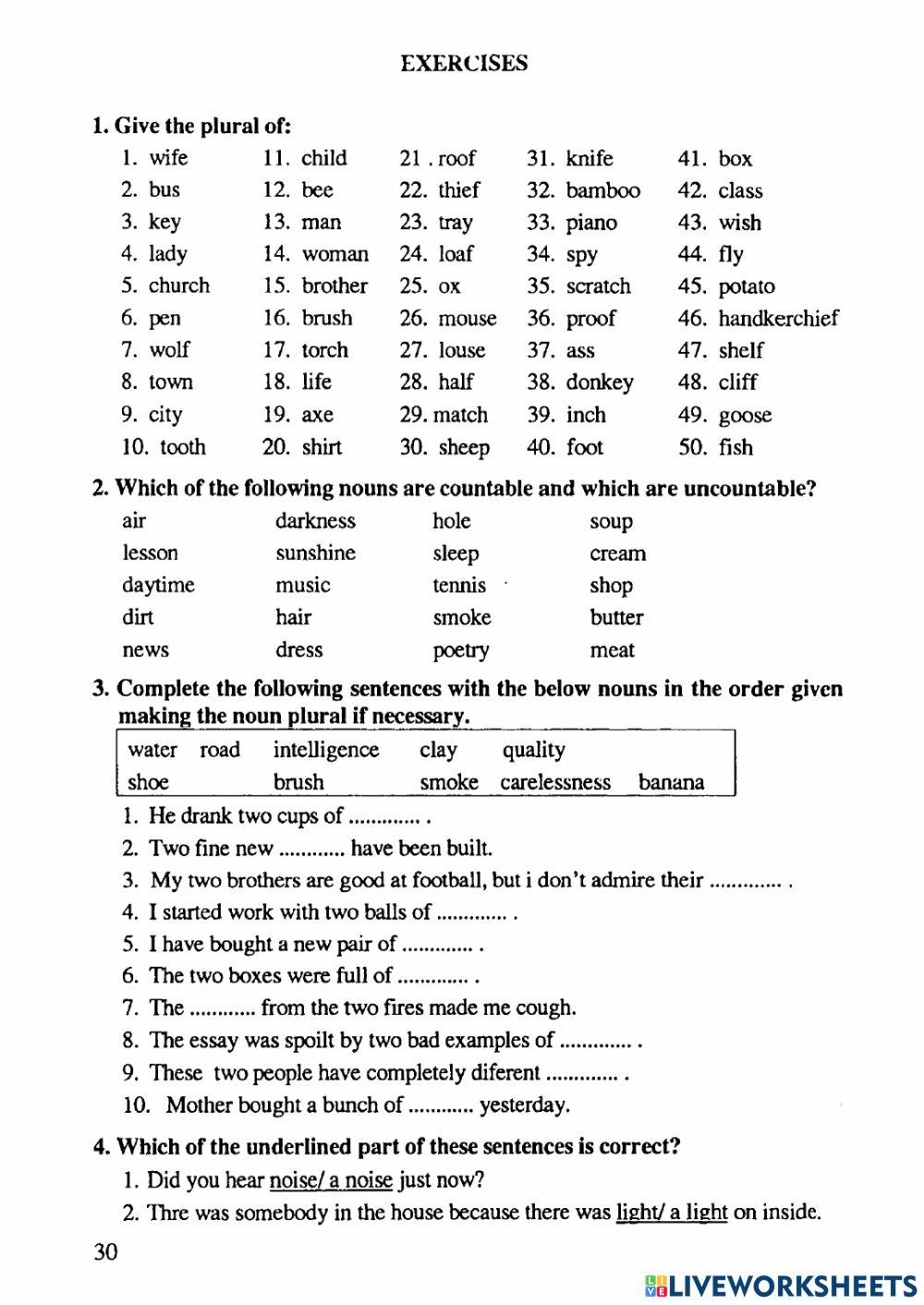 K-12 Grammar Worksheets K-12 Grammar Worksheets