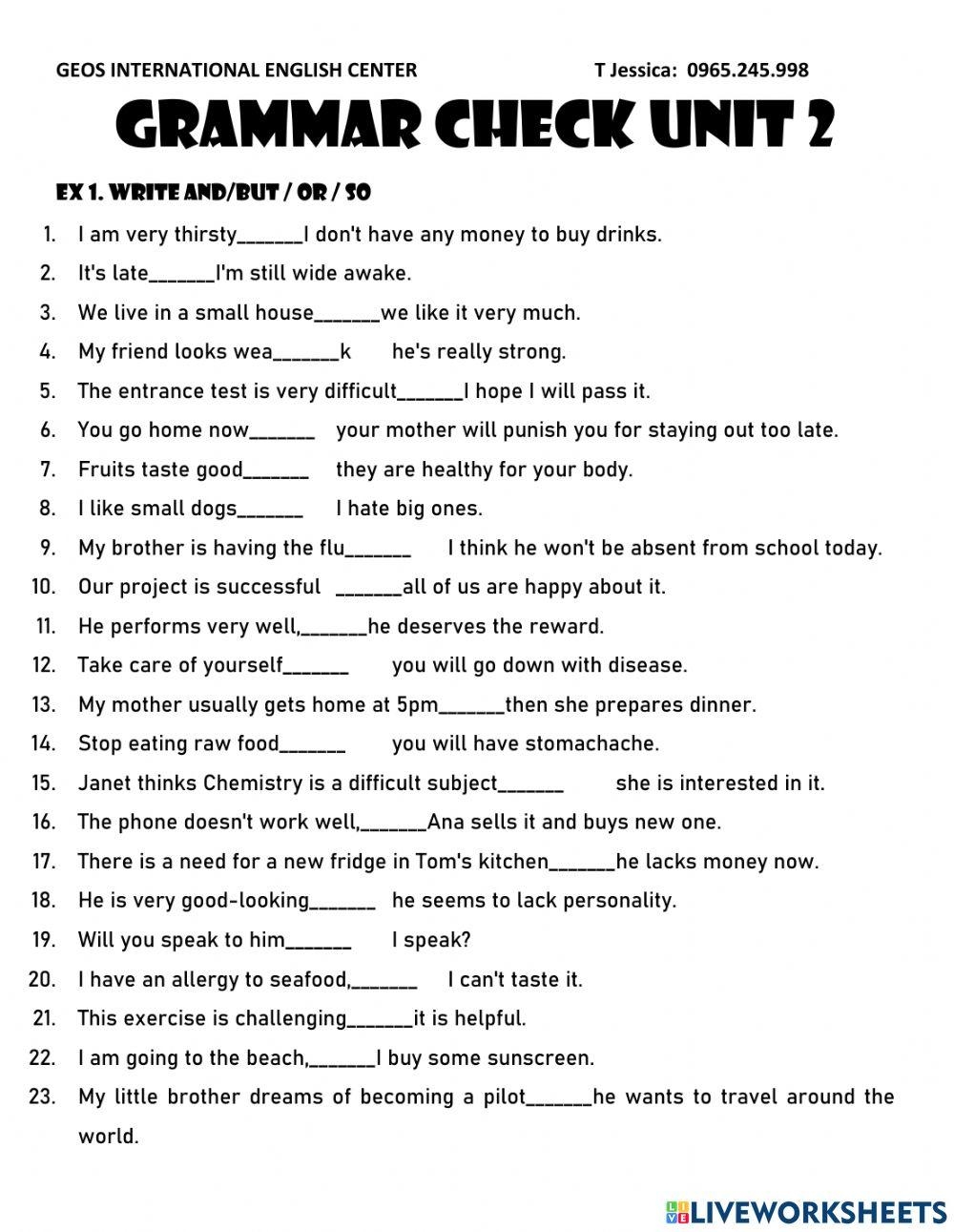 Grammar Check U Free Interactive Worksheets 1322682