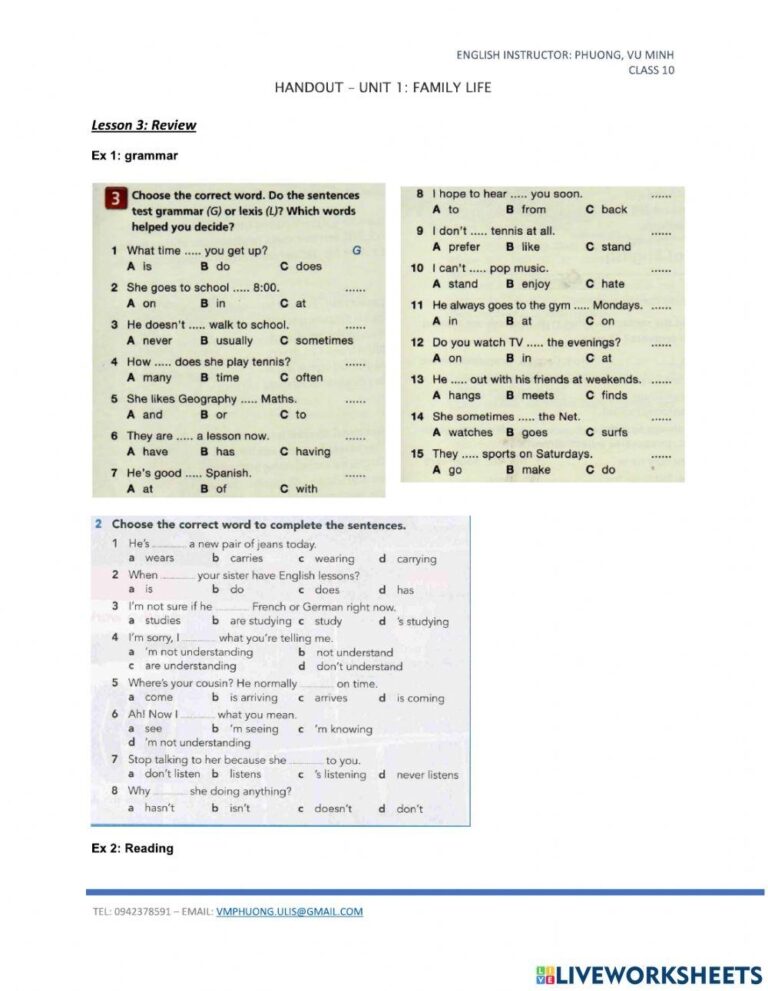 Grammar Class 1 Free Interactive Worksheets 1422186