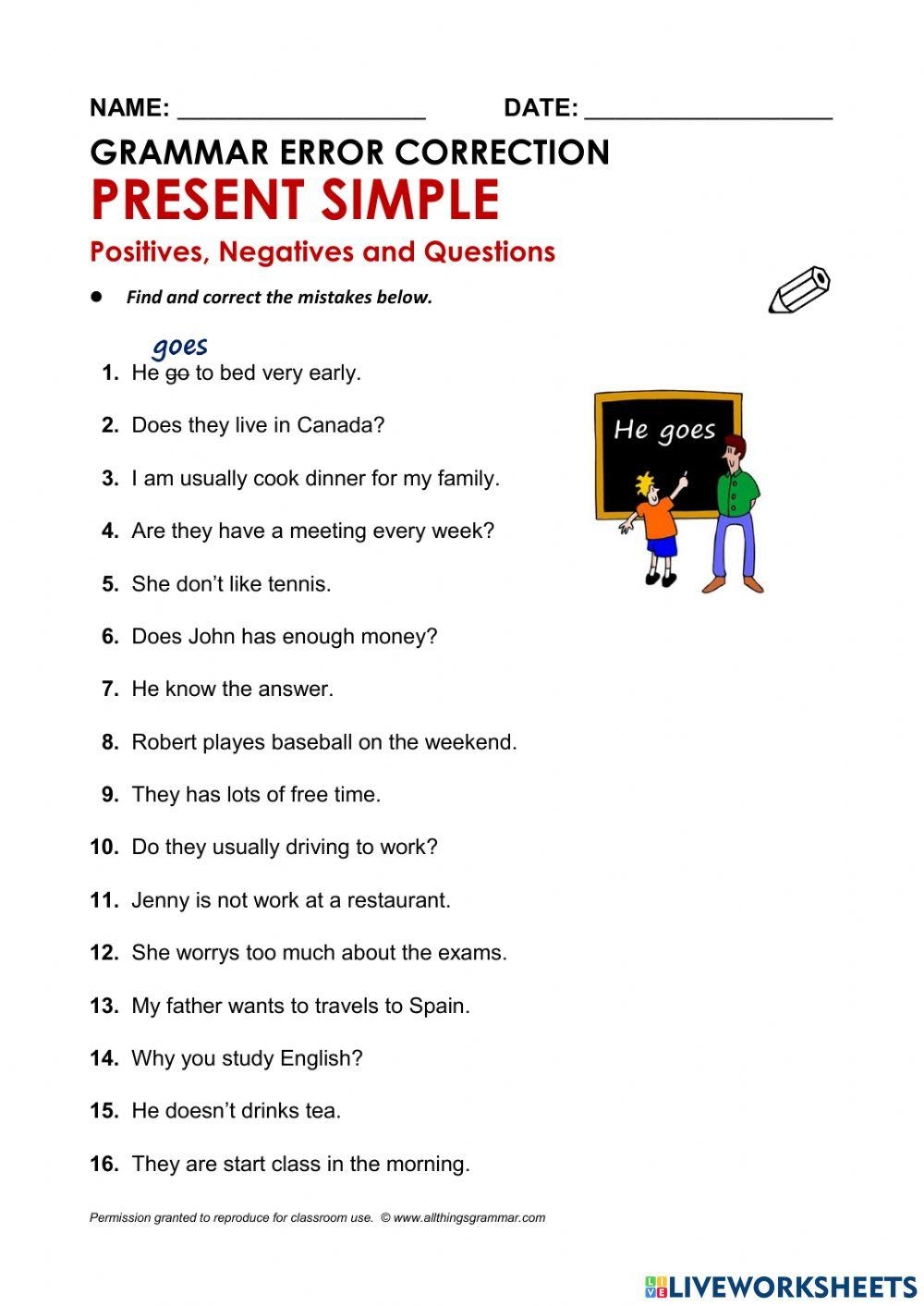 GRAMMAR ERROR C Free Interactive Worksheets 6890329 GRAMMAR ERROR C Free Interactive Worksheets 6890329