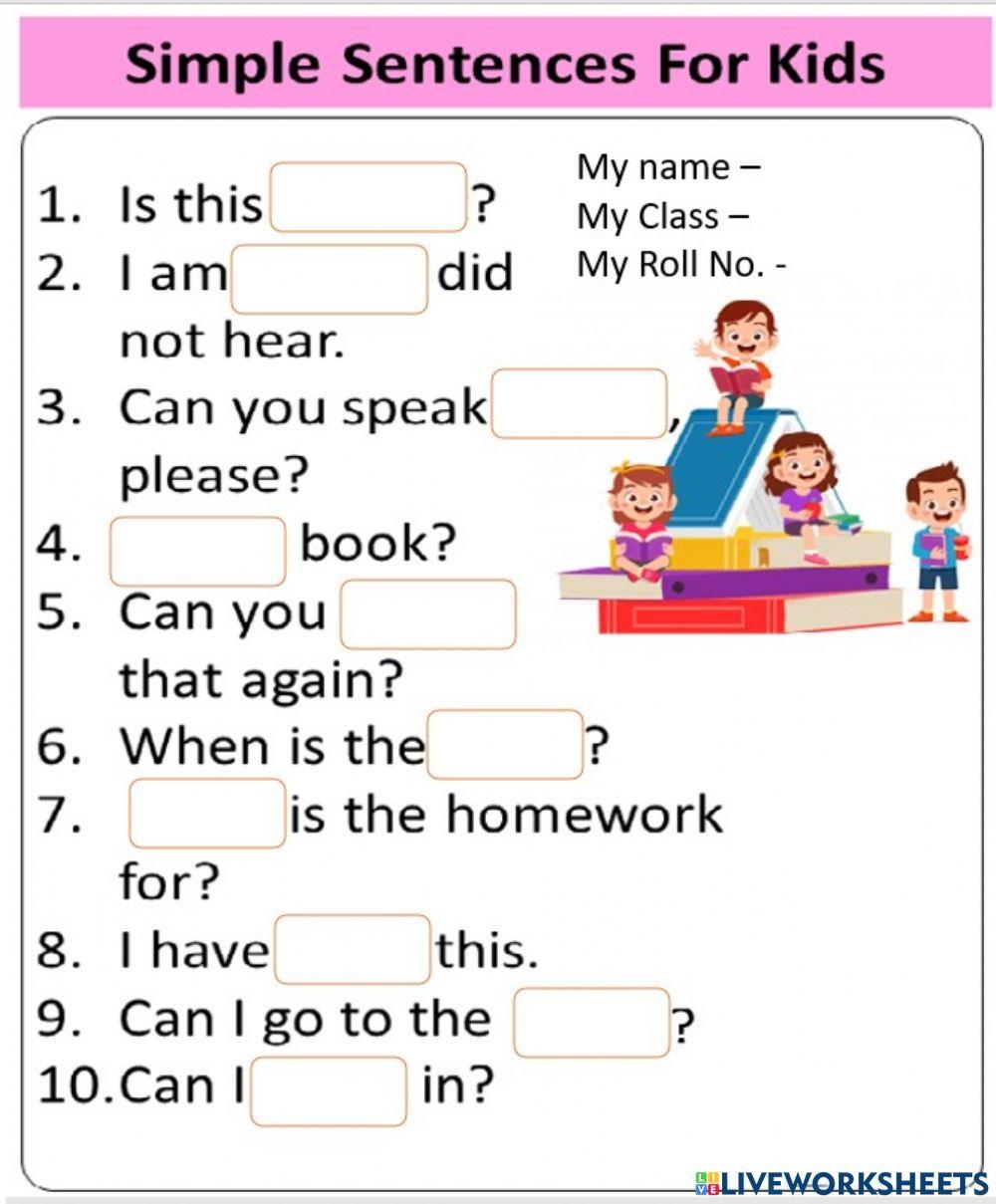 Grammar For Kids Free Interactive Worksheets 1858496