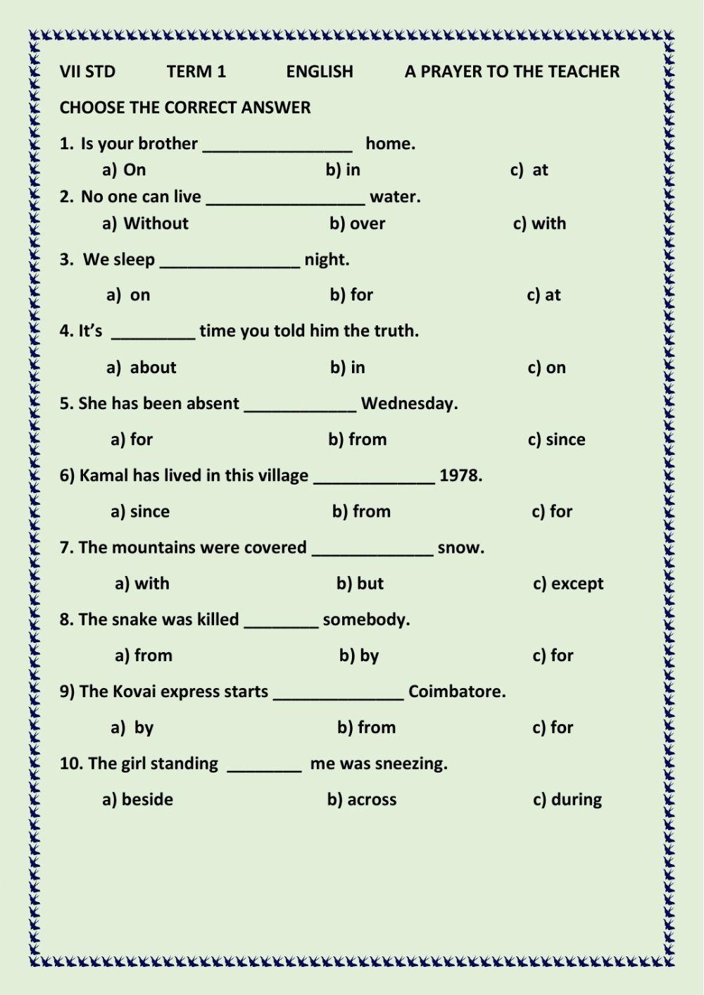 Grammar Free Interactive Worksheets 371167
