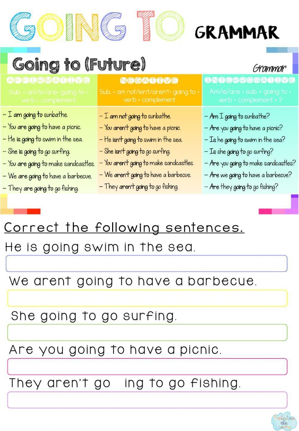 Grammar Going To Free Interactive Worksheets 263366 Grammar Going To Free Interactive Worksheets 263366