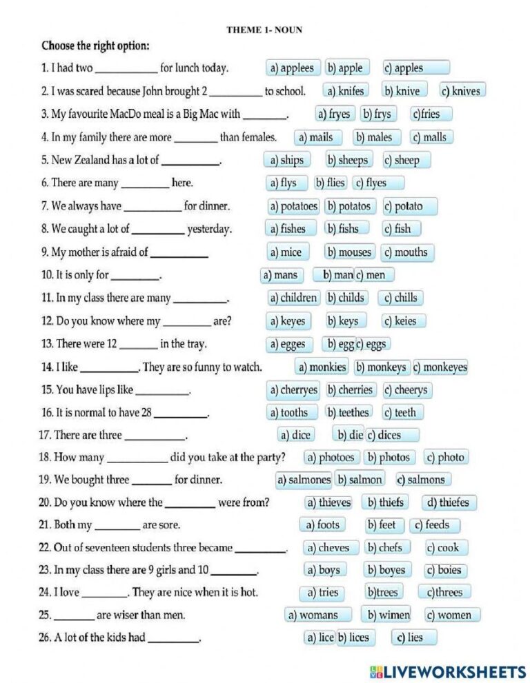 Grammar KET Free Interactive Worksheets 1449263