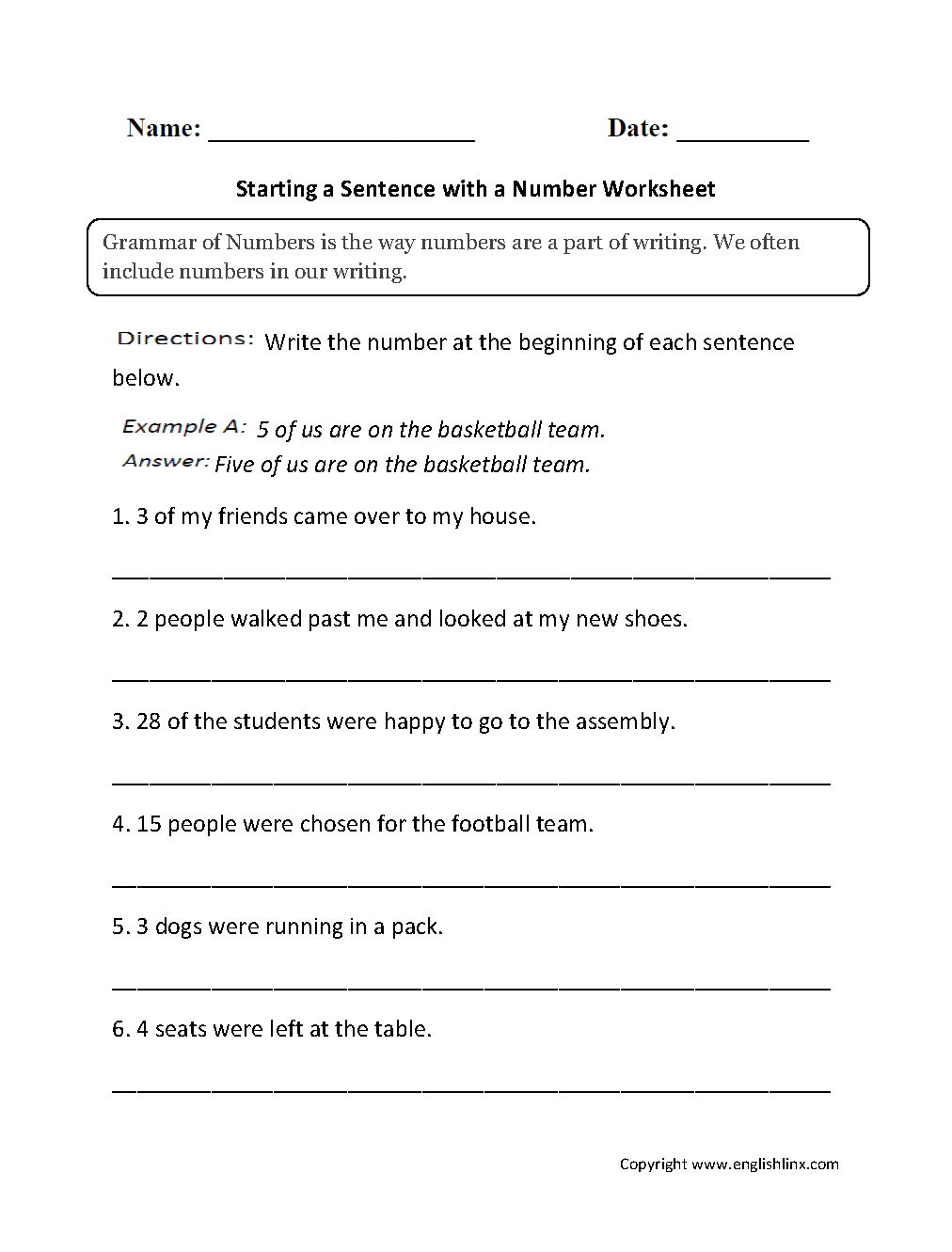 Grammar Mechanics Worksheets Grammar Of Numbers Worksheets