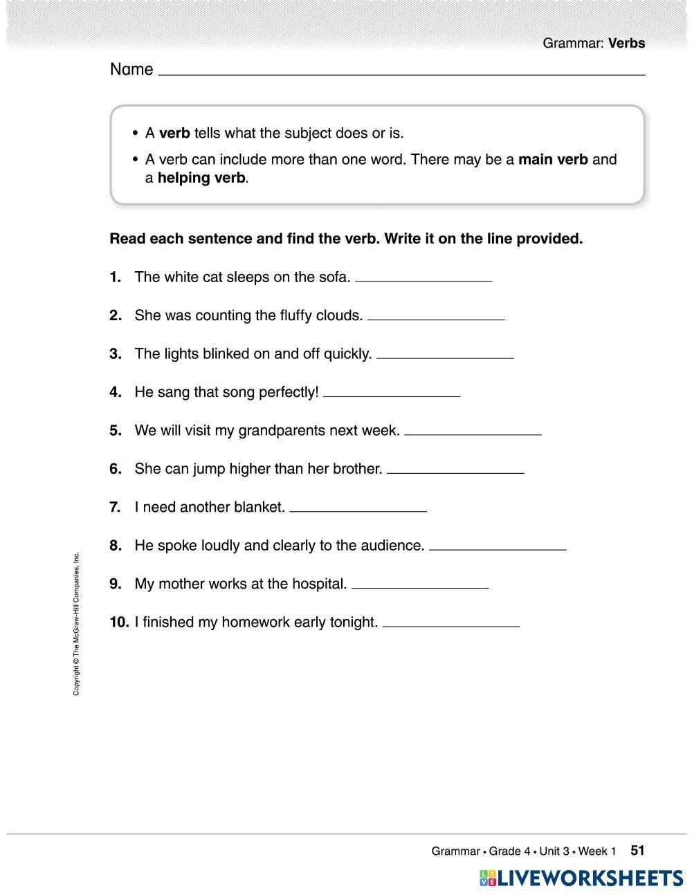 51 Grammar Worksheets