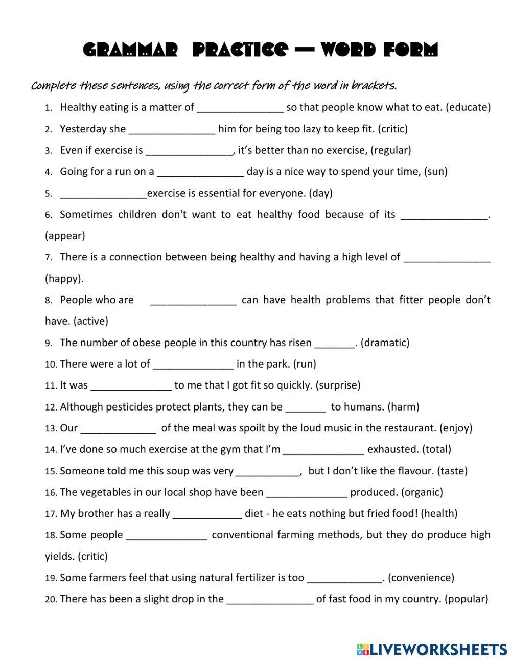 Grammar Practic Free Interactive Worksheets 1146456 Grammar Practic Free Interactive Worksheets 1146456