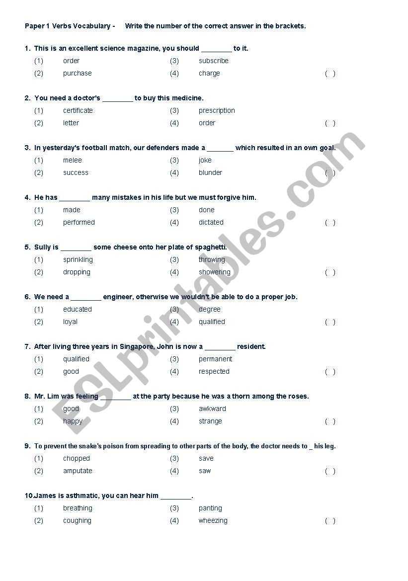 Primary Grammar Worksheets