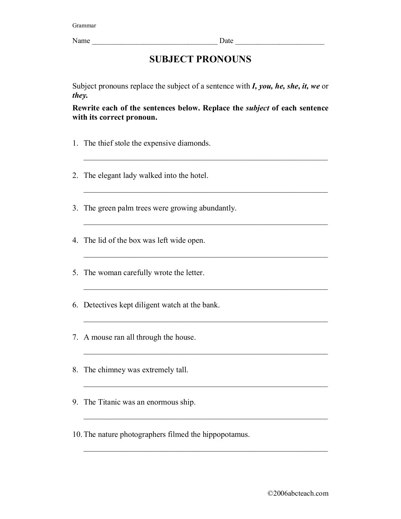 Grammar Pronouns A Abcteach Pages 1 4 Flip PDF Download FlipHTML5